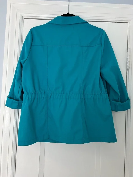 Koret Teal Utility Jacket with Button Front Size 12 - Picture 3 of 6